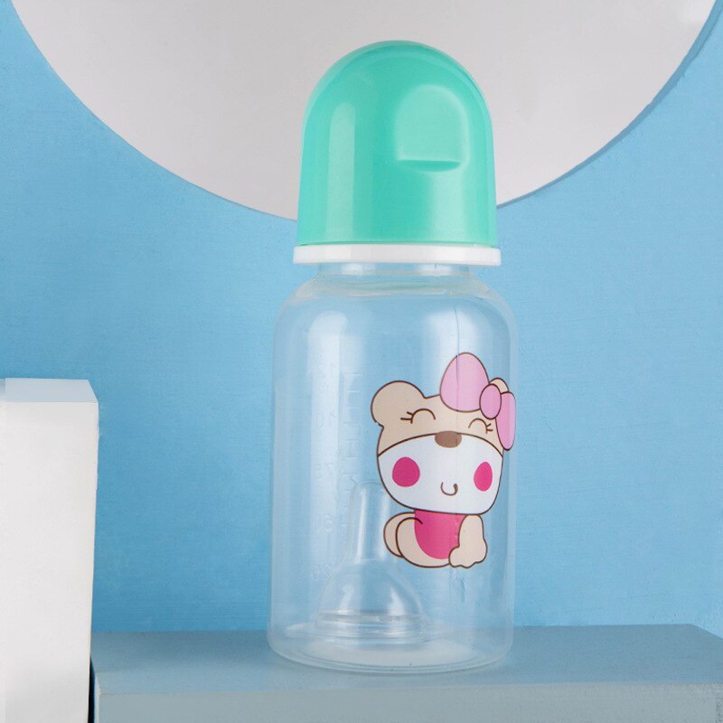 125Ml Pasgeboren Baby Fles Pp Plastic Standaard Kaliber Baby Feeder Jongen Meisje Water Fles Drinkwater Borst-Achtige gevoel