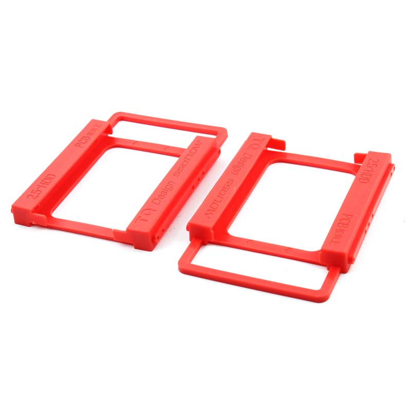 Ssd Montagebeugel 2.5 3.5 Inch Tot Hdd Milieu Plastics Harde Schijf Interne Houder Rood Adapter Voor Desktop Computer