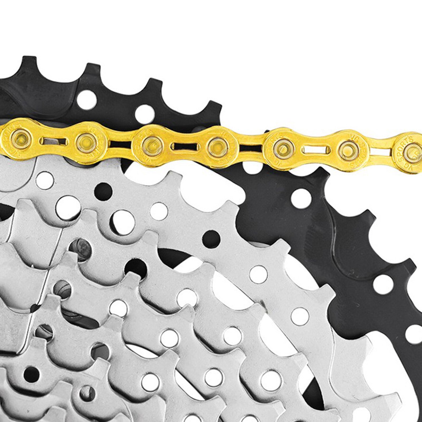 8/9/10/11S 116L Bicycle Chains Half-Hollow Mountain Road Bike Chain Steel High Strength Ultralight Bike Chain Component Parts