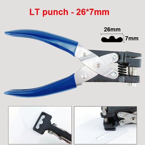 T Shape Hole Punch T Type Slot Shape Cutter Puncher Punch Plier Hole Paper PVC Plastic Id Identity Cut Card Mobile Phone Film: LT punch