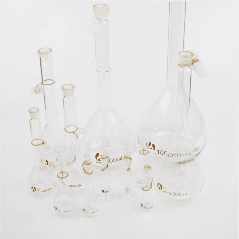 1pcs 50ml Lab Glass Volumetric Flask with Stopper Lab Chemistry Glassware Laboratory Equipment