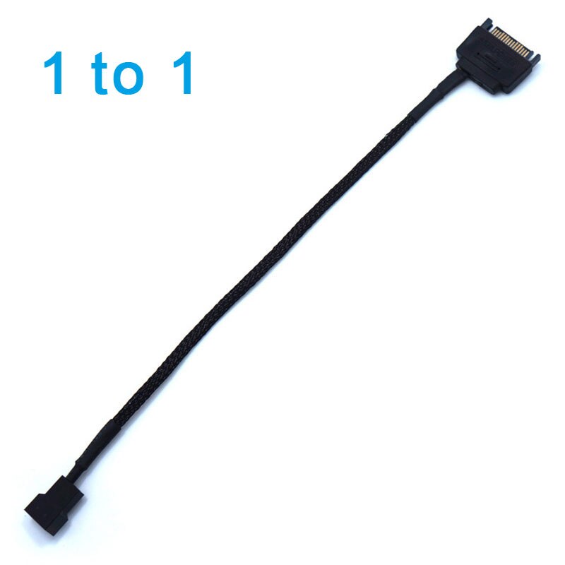 SATA 15Pin to 1 2 3 4 * 3Pin / 4Pin Computer Cooling Fan Splitter Hub Converter Adapter PWM Temperature Power Cable: 1 to 1