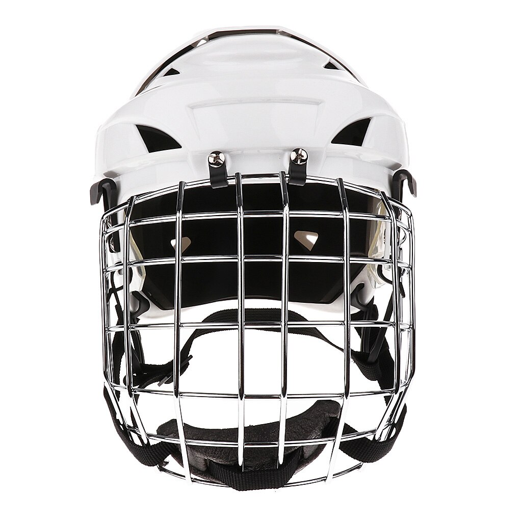 Verstelbare Ijshockey Helm & Gezichtsmasker Combo Voor Mannen & Vrouwen Wit M/L Sportkleding Accessoires