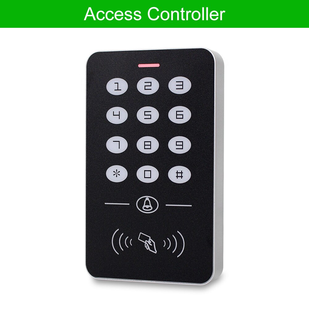 Standalone Access Control Keypad Rfid Toetsenbord Systeem Waterdichte Outdoor Cover 125Khz Controller Kaartlezer 10Pcs Keyfobs: RFID Keypad ONLY
