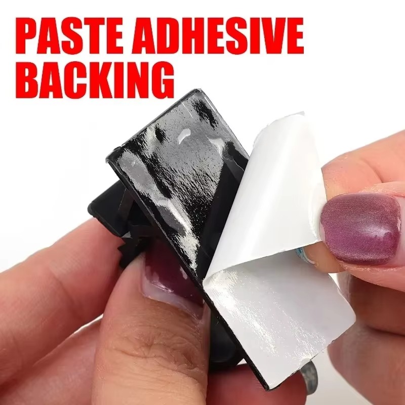 Soporte para cables autoadhesivo, Clips organizadores de cables ajustables, soporte para barra de cortina, abrazadera de gestión de oficina, Clip de pared sin perforaciones