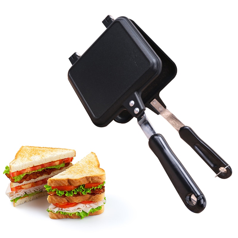 Sandwich Mold Pan Double Side Grill Fry Pan Kookgerei Dubbele Gezicht Pan Steak Koekenpan Pannenkoek Outdoor Keuken Benodigdheden Sartenes