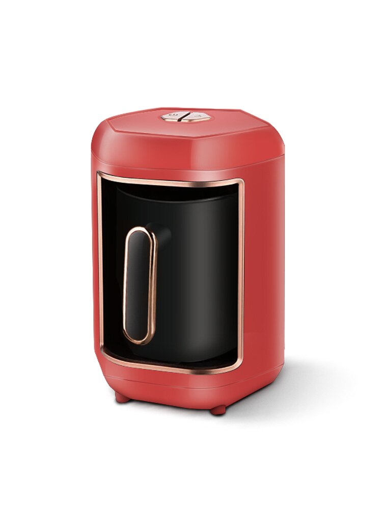 600W Automatic Turkish Coffee Maker Machine Cordless Electric Coffee Pot Food Grade Moka Coffee Kettle Portable travel EU: red