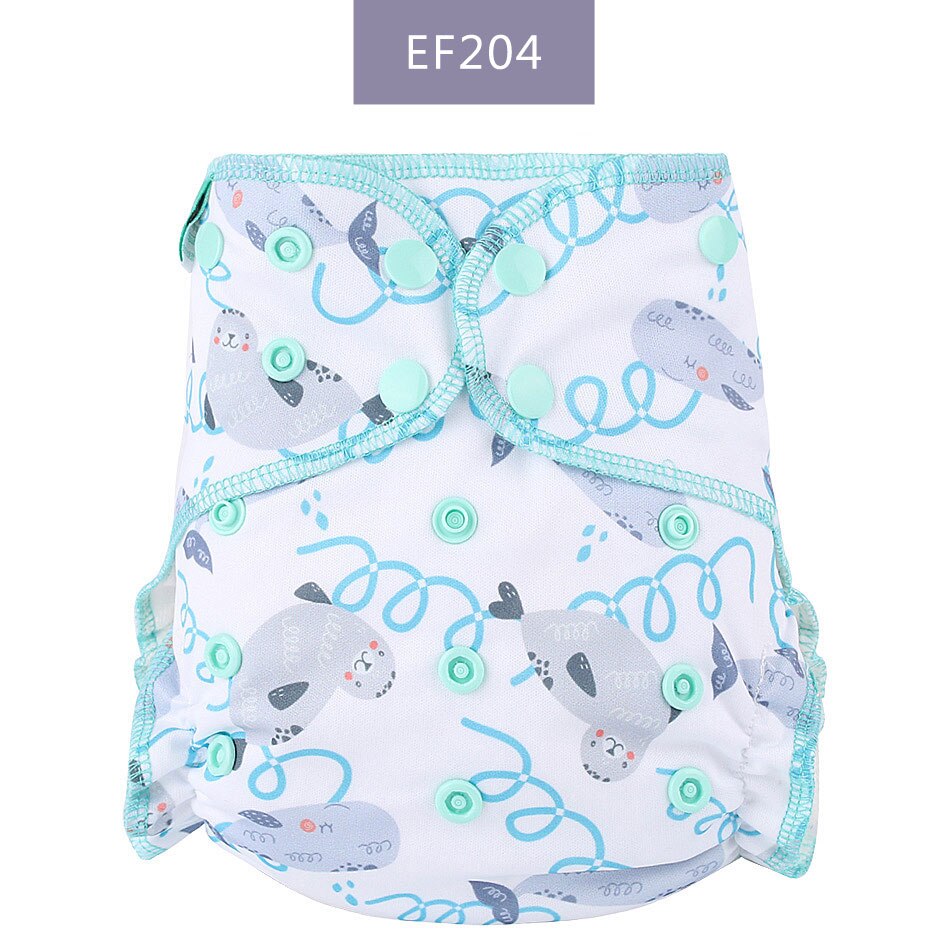 Elinfant Super Soft Baby Hybird A12 Cloth Diaper Waterproof Washable Adjustable Double Strength Suction Fit All 3kg~15kg Baby: EF204-cloth diaper