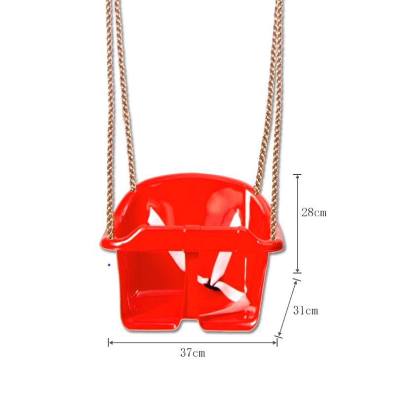 Kids Plastic Touw Swing Seat Met Touw &amp; Montage Ringen