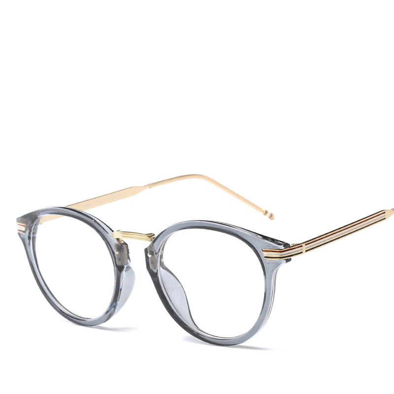 LONSY Round Myopia Optical Glasses Frame Women Brand Plain Clear Eyeglasses frame oculos De Grau LS-CJG008: NO7