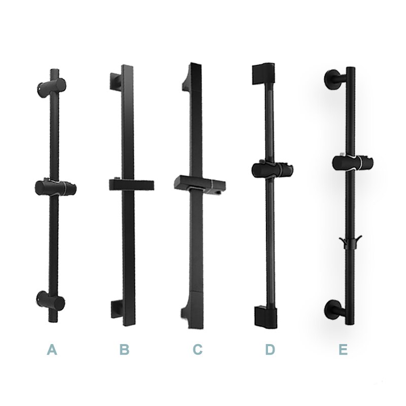 Adjustable 3 Function Matte Black Shower Head Slide Bar with Hand Held Shower and 1.5M Hose Wall Mounted Shower Sliding Bar Set