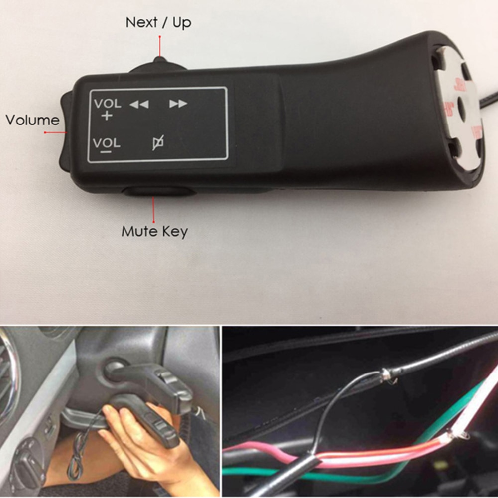 1x Remote Control Black Nylon plastic Universal Stalk Button Navigation