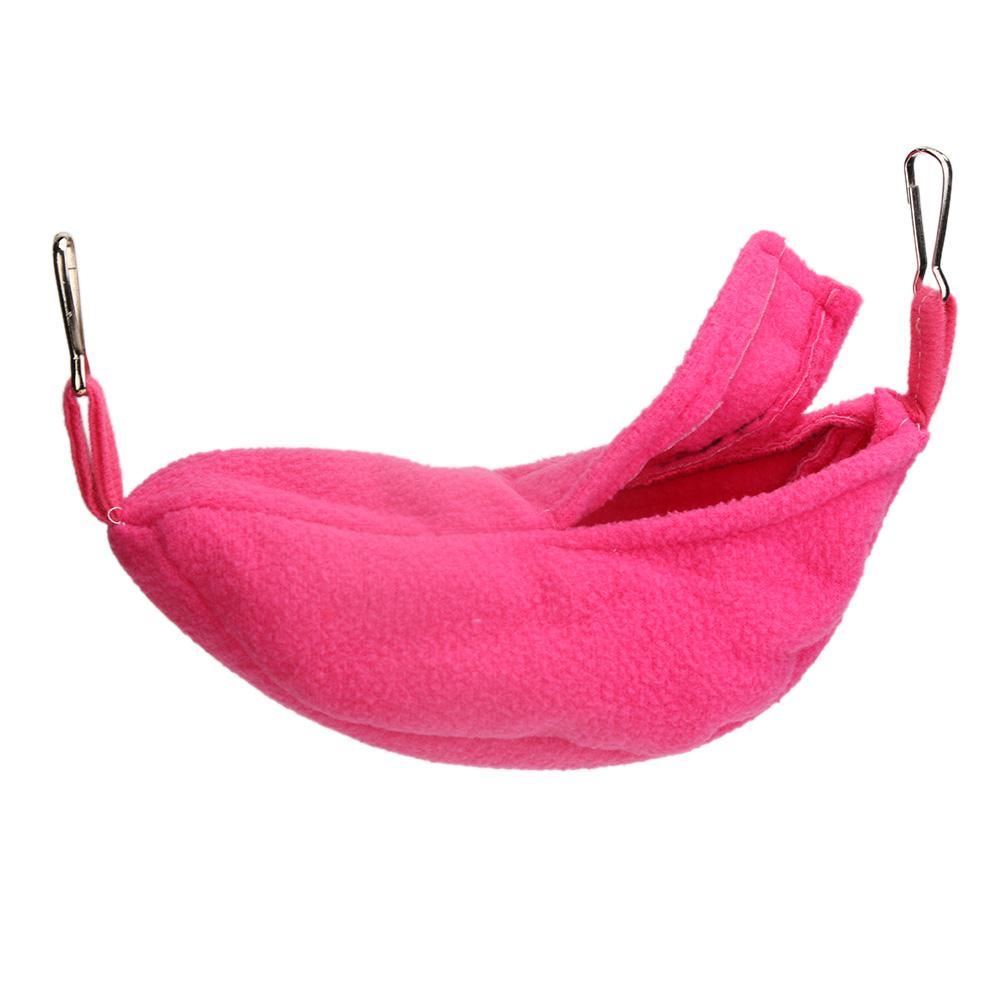 Hamac en forme de banane, lit-balançoire, hamac, maison, animal domestique, Rat, oiseaux, petits animaux, sac de couchage doux, hiver: Rose Red