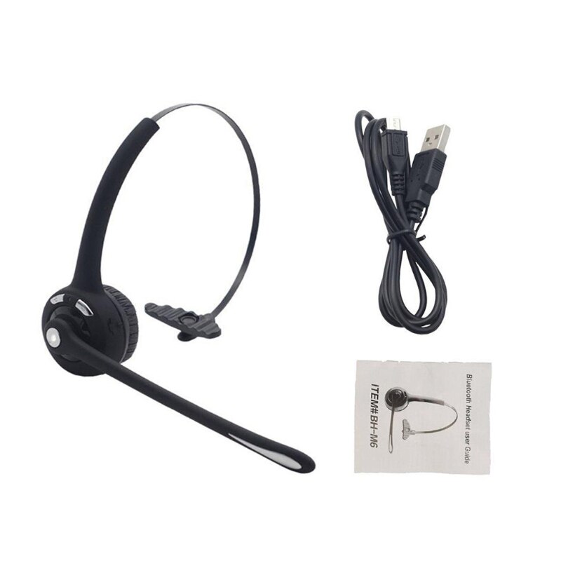 Mono Wireless Bluetooth Headset Noise Cancelling Headphone with Mic Handsfree for PC PS3 Gaming Mobile Laptop