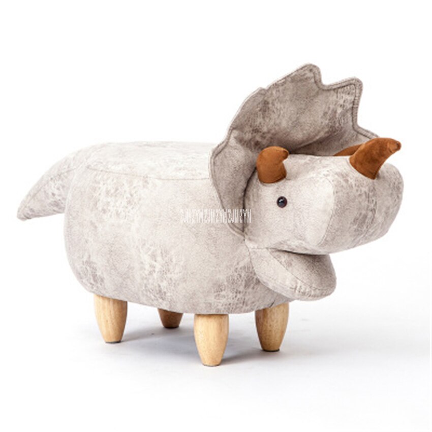 Modern High Density Resilient Sponge Animal Change Shoe Stool Solid Wood Children Shoes Storage Stool Living Room Sofa Footstool: no storage grey