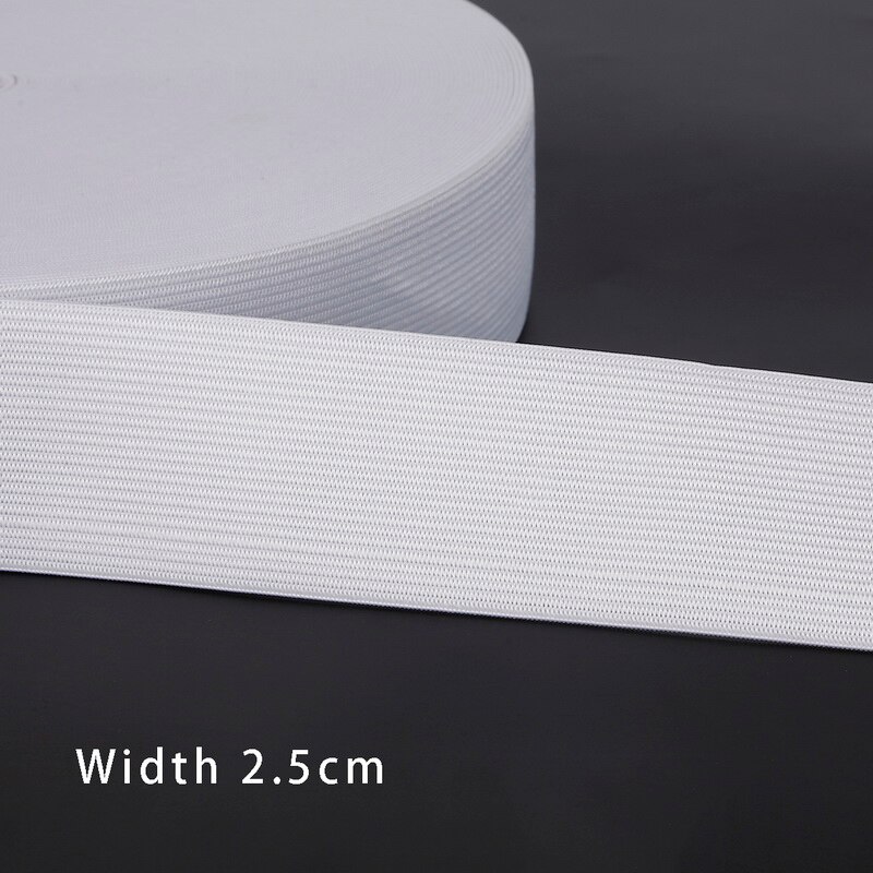 1 Cm/1.2 Cm/1.5 Cm/2 Cm/2.5 Cm Nylon Tape Making Diy Craft naaien Rugzak Strapping Schort Bunting Riem Riem Knapzak: 2.5cm  White