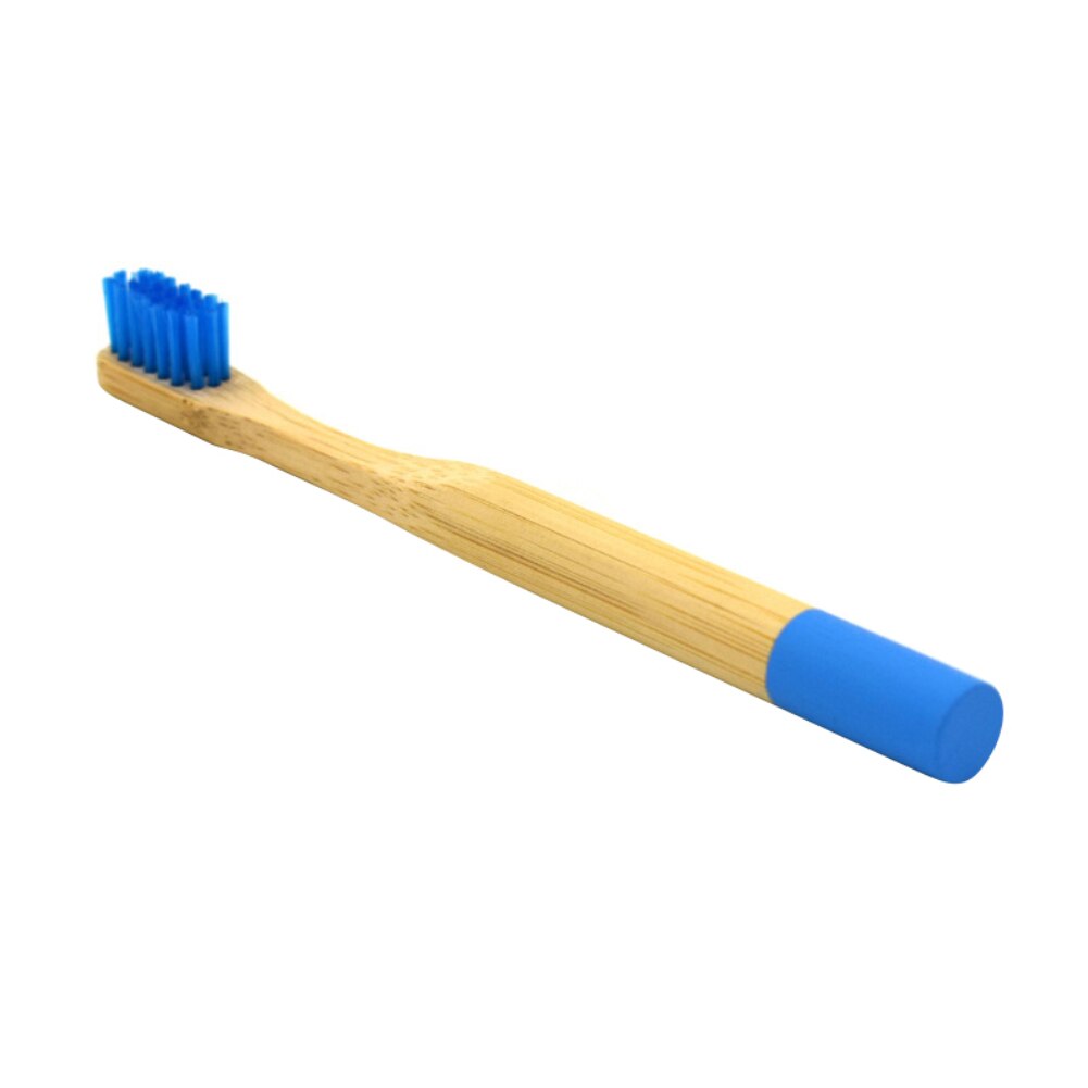 Baby Infants Soft Safe Training Toothbrush Natural Bamboo Teething Bristle Handle Toothbrush Children Dental Care: Blue