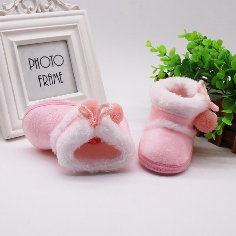 Winter Girls Soft Plush Booties Infant Anti Slip Snow Boots Shoes Warm Cute Snow Baby Girl Boots