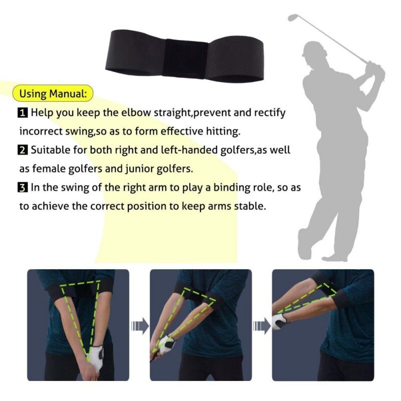 Golf Arm Correction with Hand Movement Correcting Swing Elastic Band golf club parts club grip