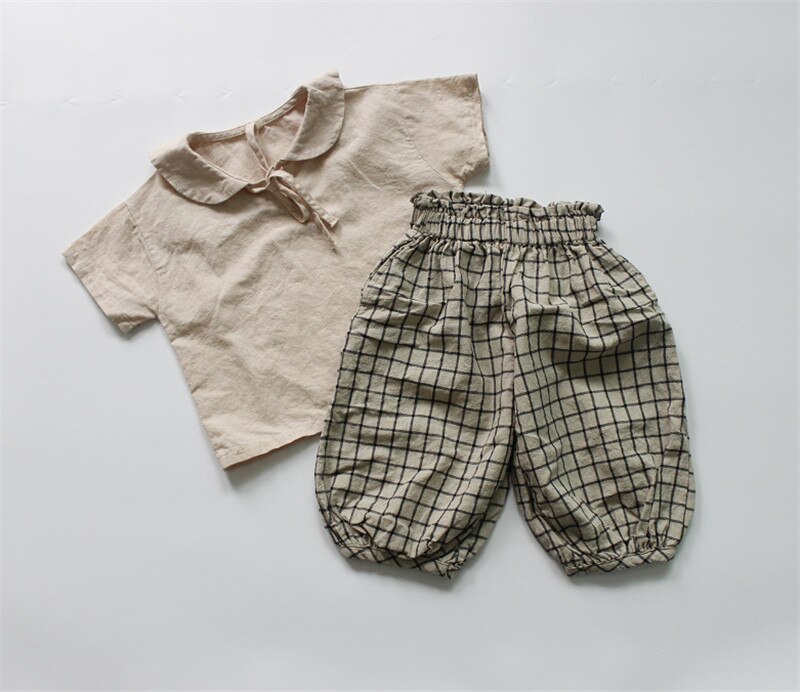 de algodón de otoño ropa de bebé coreano estilo las niñas Tops de manga corta ropa de niños pijo Casual blusas estilo G004