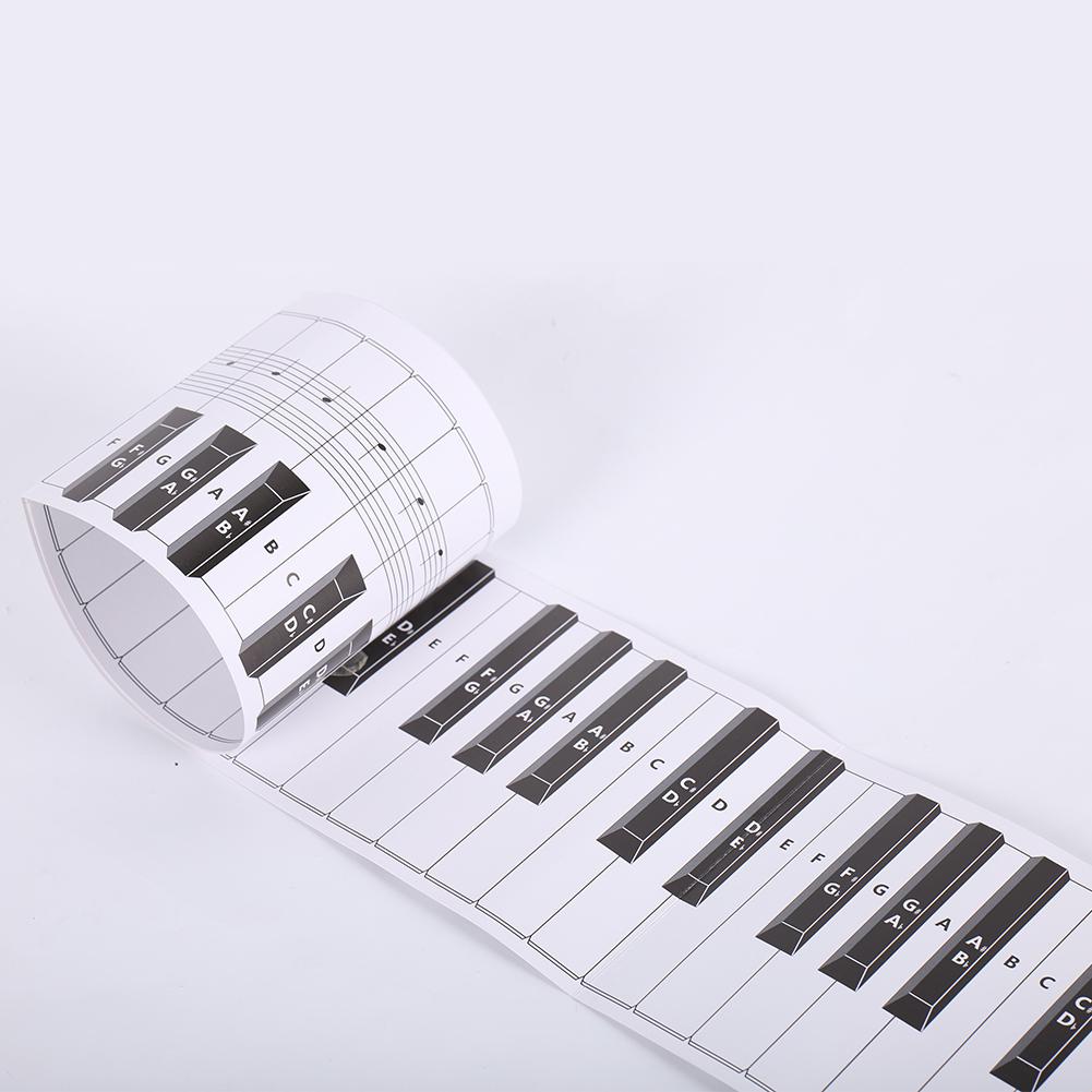 Tableau des touches de Piano, exercice du clavier en papier, Guide du clavier, dessin de contraste, Instrument de musique