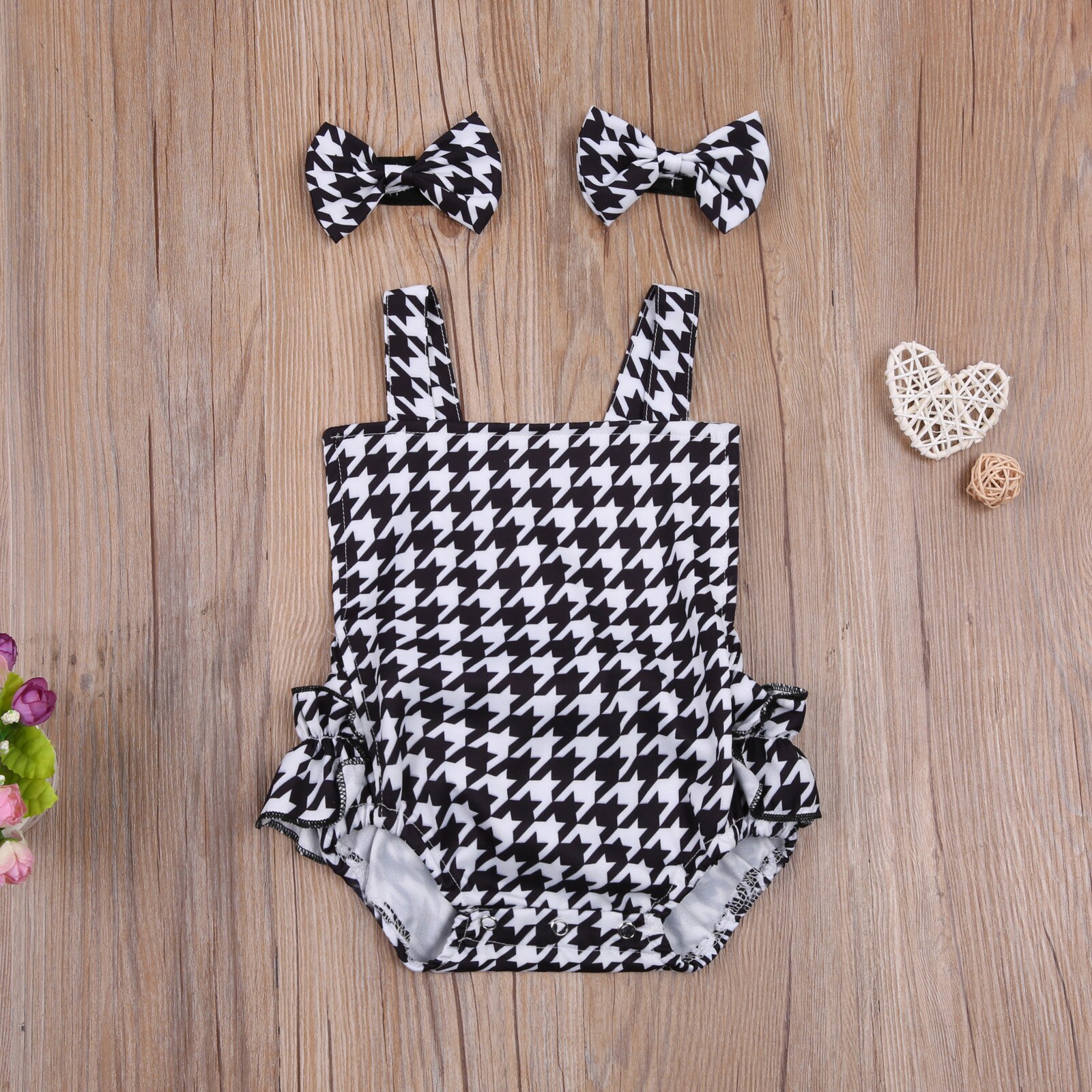 FOCUSNORM 0-18M bebé cuna bebé niñas bodies horquillas Plaid impresión sin mangas sin respaldo monos con volantes