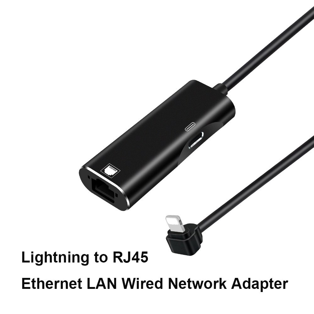 Adapter for iphone to RJ45 Ethernet Charging Adapter Lightning to RJ45 Ethernet LAN Wired Network Cable USB for iPad IOS Adapter