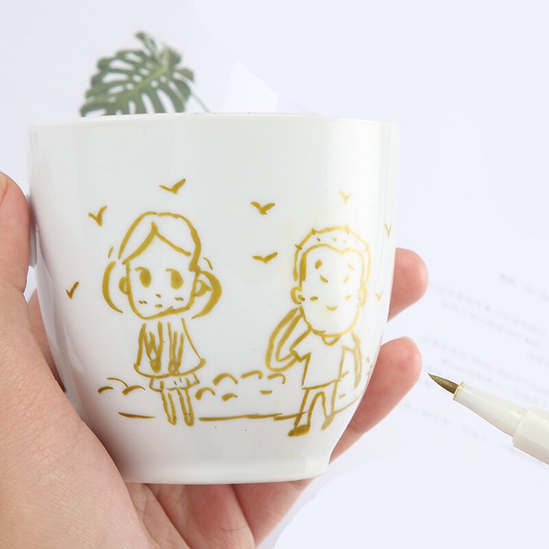 STA Metallic Colorful Brush Marker Pens 10 Colors Available Paint Pens for Decoration Photo Album Note book 1 Piece