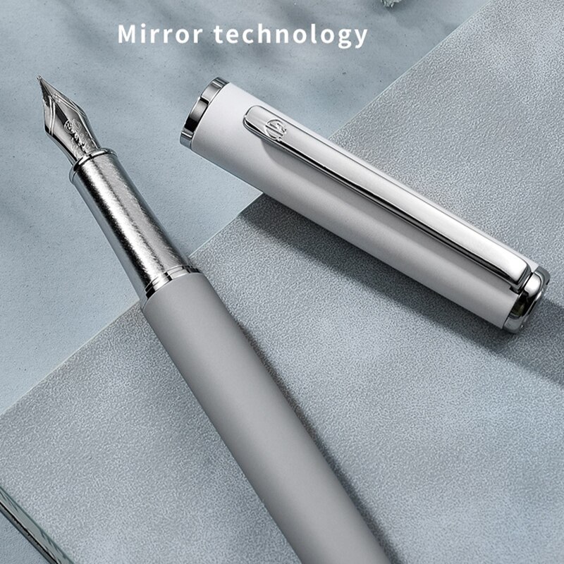 1Pcs HongDian 523 luxury Metal Fountain Pen Matte Barrel Morandi Season Color 0.4mm Iridium Nib Ink Pen Office Business pen
