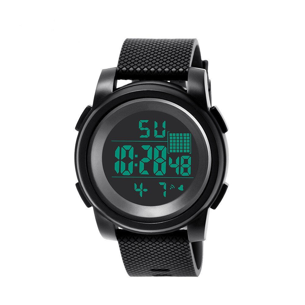 High-end Multi-function 30m Sports Waterproof Electronic Watch Luminous Analog Digital Watch Multifunctional Watch Clock: A