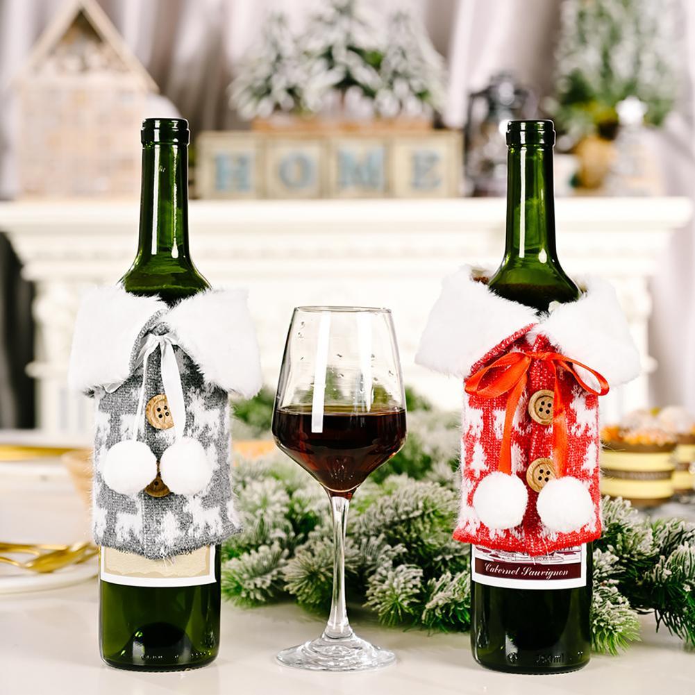 Kerst Wijnfles Covers Christmas Smaak Beschermende Scandinavische Stijl Kerst Wijnfles Covers Tas Tafeldecoraties