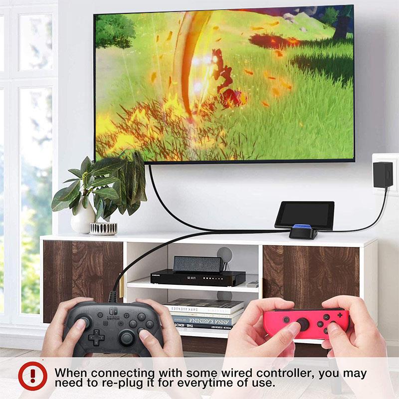 Portable Charging Dock Stand For Nintendo Switch / Lite TV HDMI Video Conversion Adapter USB Charger Station