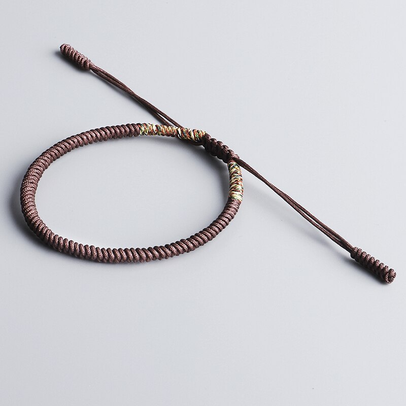 Tibetaanse Boeddhistische Handgemaakte Lucky Touw Armband Mannen Tibetaanse Boeddhistische Knopen Size Verstelbare Armband Voor Vrouwen