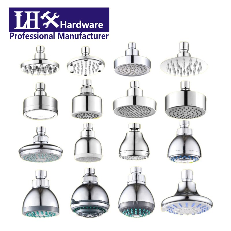 Hotel Bathroom Showerhead ABS Plastic Top Spray Single Rain Shower Head Round Chrome Finish Showerhead LHX XY102 F