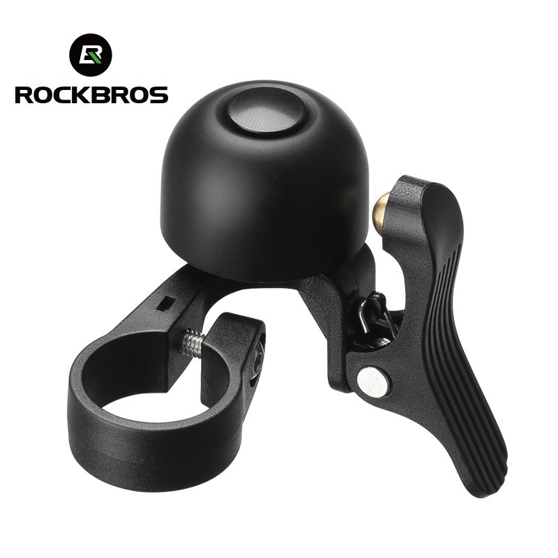 ROCKBROS Bicycle Bell Lightweight Compact Size Curved Handlebar Bike Ring Bell Crisp Loud Sound Horn MTB Road Bike Accessories: Red