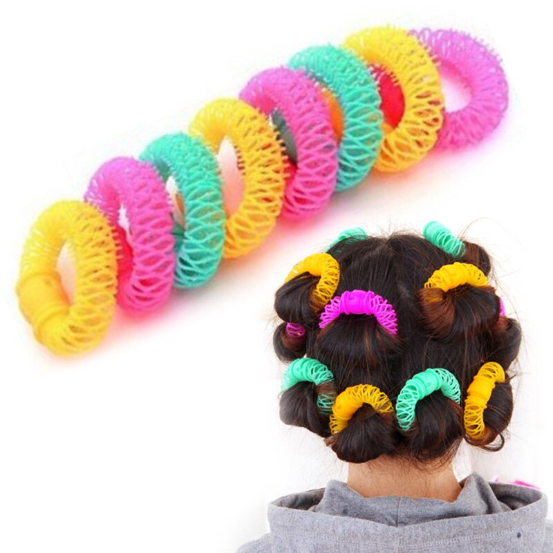Pelo mágico rizador espiral rizos rodillo Donuts rizos Herramienta de Peinado accesorios para el cabello hágalo usted mismo 8 Uds 7cm * 6 cm