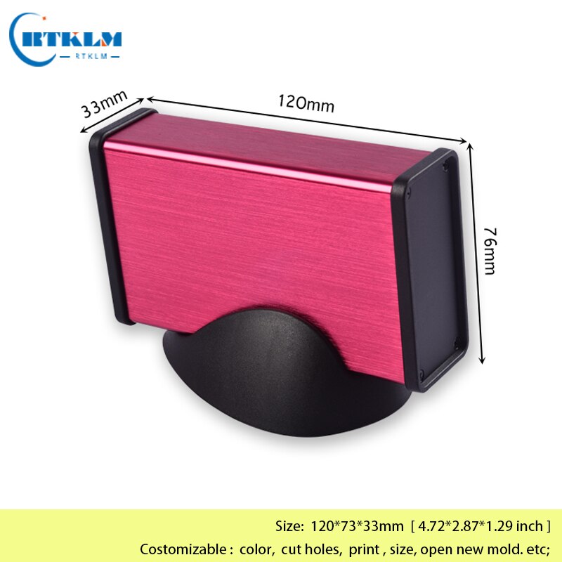 Aluminium project box aluminium enclosure junction box DIY amplifier enclosure power supply instrument case 120*73*33mm: BAD11003(W120)-B8