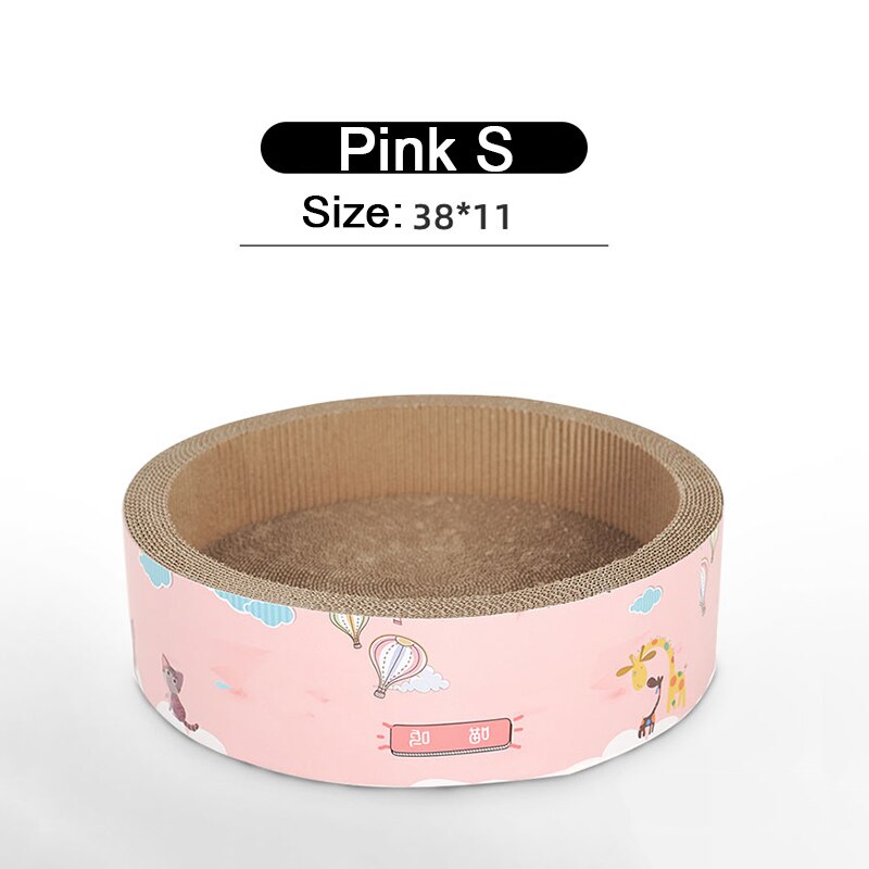 Hoopet kat kitten krabpaal voor kittenbord krabmat bedmat klauwen verzorging speelgoed gegolfde krabpaal katten trainingsspeeltje: Roze s