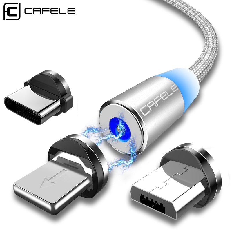 Cafele USB Cable for iPhone / Micro USB / Type C Magnetic LED Lighting USB Cable for iPhone XS Xiaomi Pocophone F1