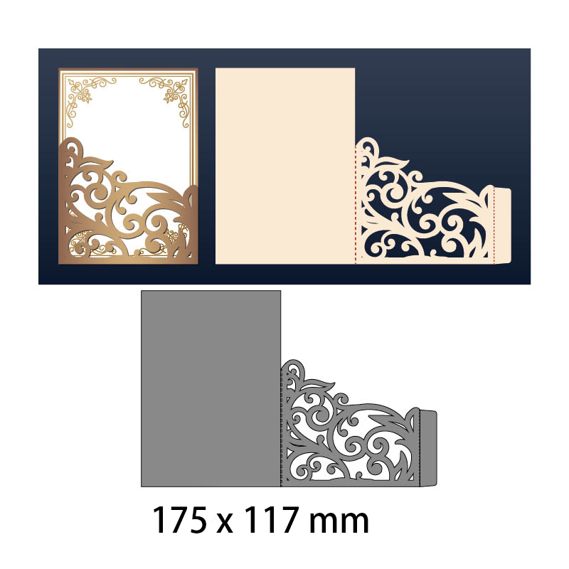 Wedding Invitation Dies Metal Cutting Dies Scrapbooking Valentine's Day Decoration Craft Dies Cut for Card Making: plum