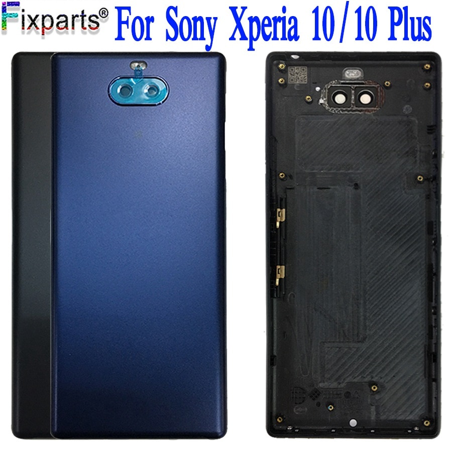 Coque arrière en verre pour Sony Xperia 10 Plus, couvercle de batterie, pièces de rechange