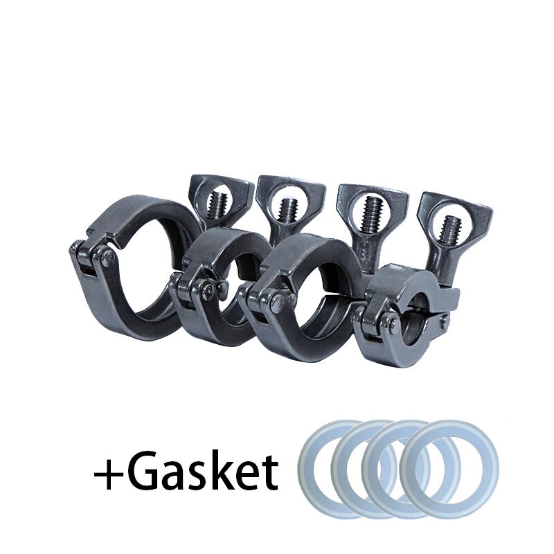 1 set 1.5&quot; 2&quot; 2.5&quot; 3&quot; Tri Clamp 50.5/64/77.5/91mm Ferrule OD SS304 Stainless Steel Tri Clover Sanitary Fitting for home Brewing