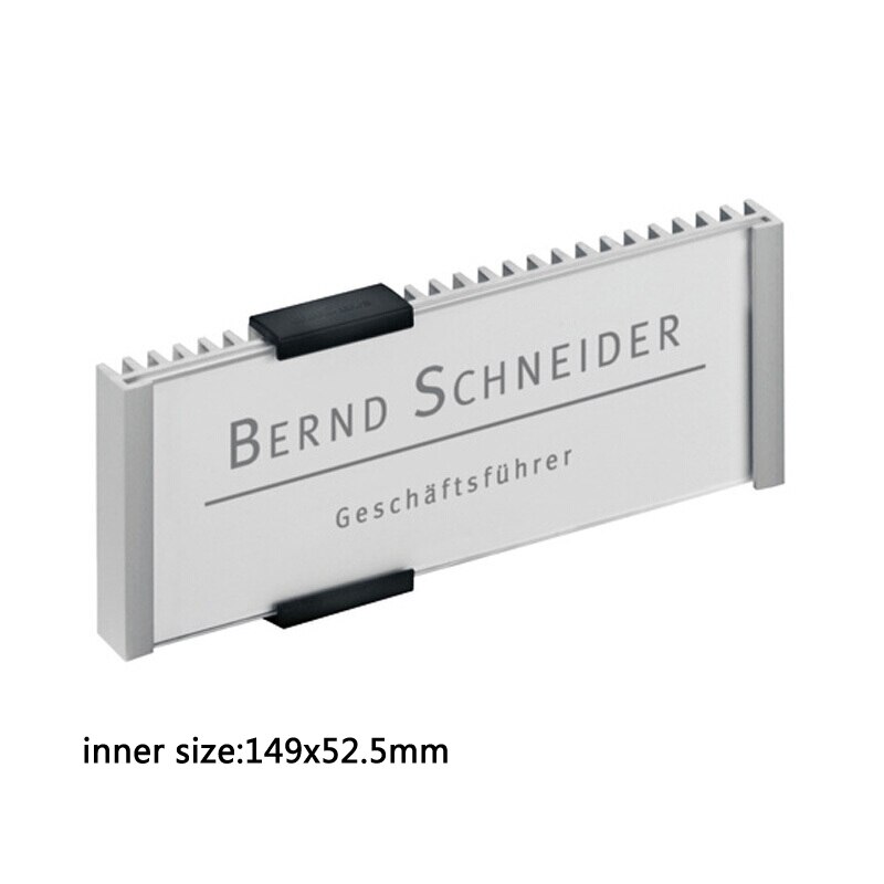 DEZHI-Aluminium Alloy Office Indoor Horizontal/Vertical Wall Mount Sign Holder Display INFO Poster Door Sign Bulletin Board: 149 52mm