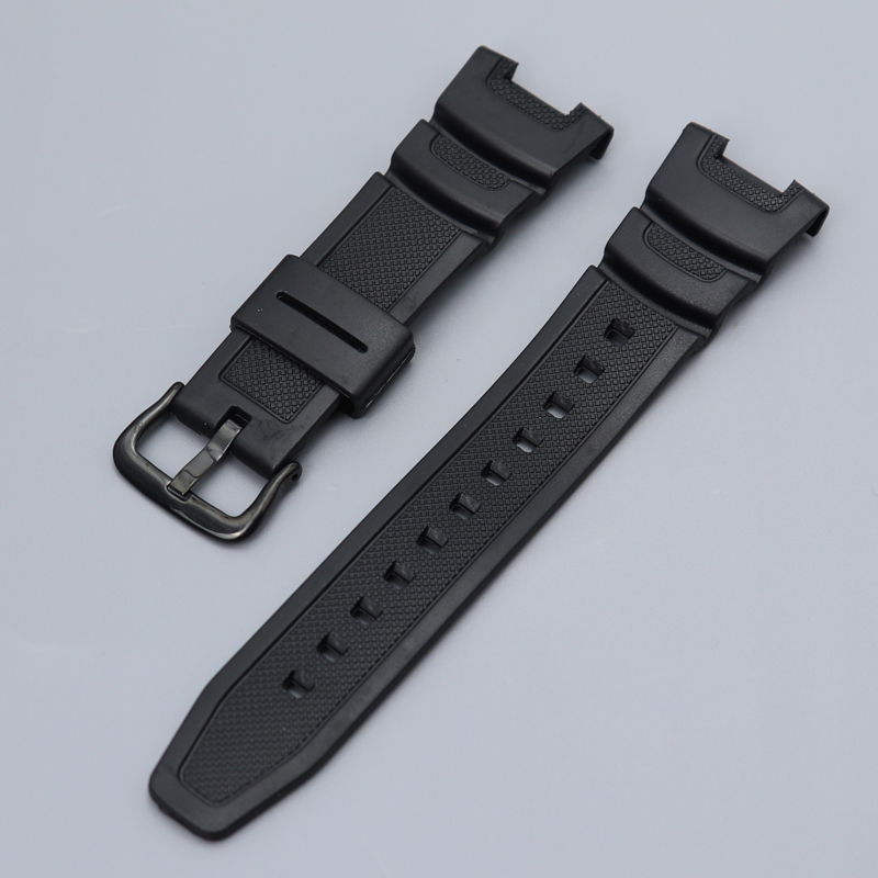 Für Casio SGW100 Harz Armbinde Geeignet SGW-100 Männer Gummi Wasserdichte Sport Gurt Ersatz Armbinde Uhr Zubehör: Blau Licht Blau