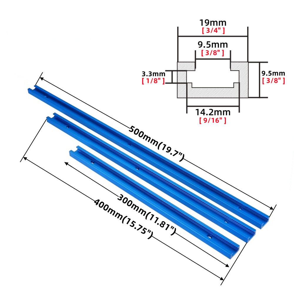 T-Schiene Holzbearbeitung T-Nut Slide Track Aluminium Gehrung T-Schiene, T-Nut Gehrungsschiene Jig T Schraube Vorrichtung Schlitz Säge/Router Tisch Werkzeug