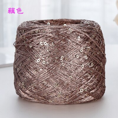 100g/ball Shiny Sequin Yarn Colorful Crochet Thin Thread Yarn for Hand Knitting Sweater Shawl Yarn DIY Crochet Hook Thread: 47