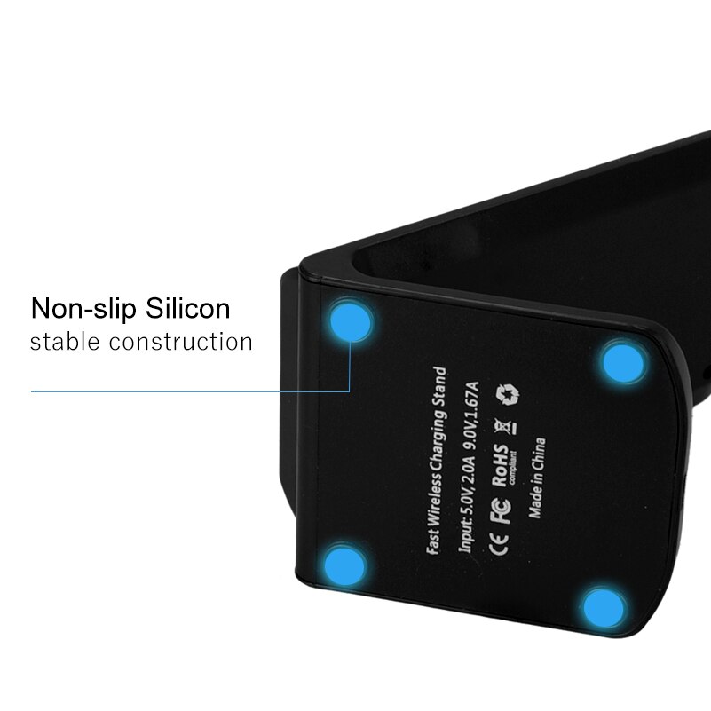 Qi Drahtlose Ladestation für iPhone X XS 8 XR Samsung S9 S10 S8 S10E Schnelle Drahtlose Ladestation Telefon ladegerät Stehen