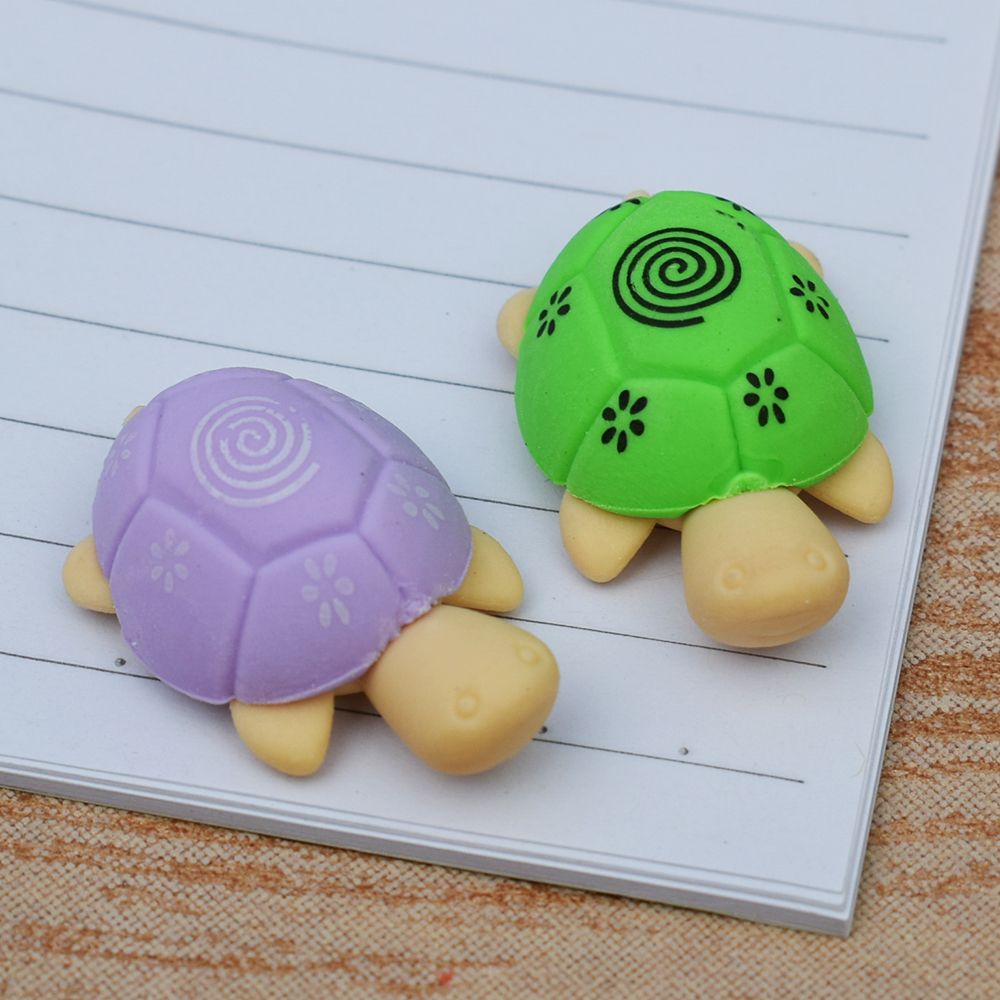 Limite montre Kawaii mignon coloré tortue forme nettoyage caoutchouc gomme stationnaire enfant bébé jouet nouvel étudiant gomme outils