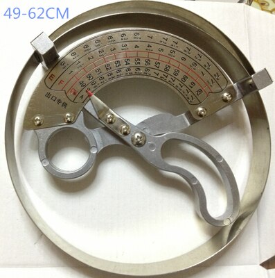 42-70cm hat lineal rustfrit stål saks type ring kompas kasket hat størrelse måleværktøj syning: 49-62cm