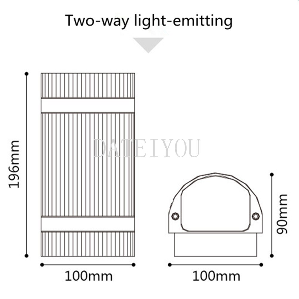 Dubbele Kop Wandlamp Outdoor Waterdichte Binnenplaats Wandlamp Villa Gang Trap Balkon Exterieur Wandlamp